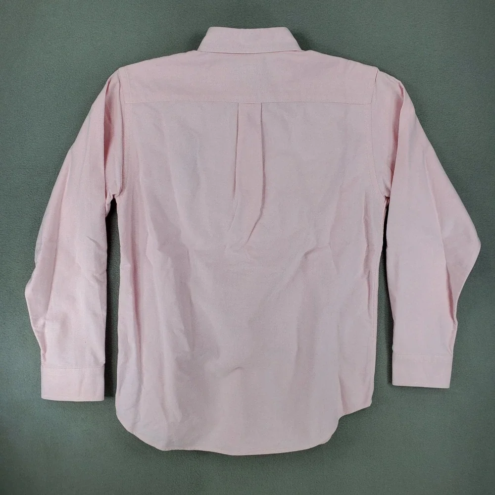 Ralph Lauren Button Up Shirt Kids L Pink Big Pony Oxford Long Sleeve L(16/18)